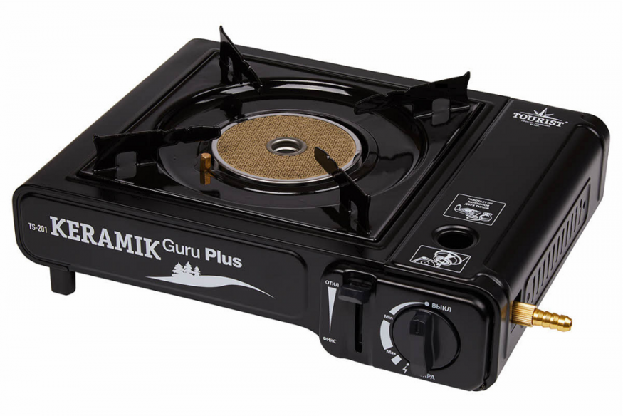 Газовая плита TOURIST KERAMIK GURU PLUS TS-201 (со штуцером)