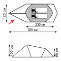 Палатка Tramp Bike 2-хместная v2, серый