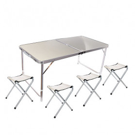 Стол кемпинговый складной 120*60*70см и 4 табуретки