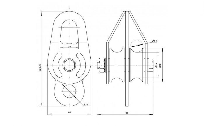 Блок-ролик Орион-альп двойной КИНГ