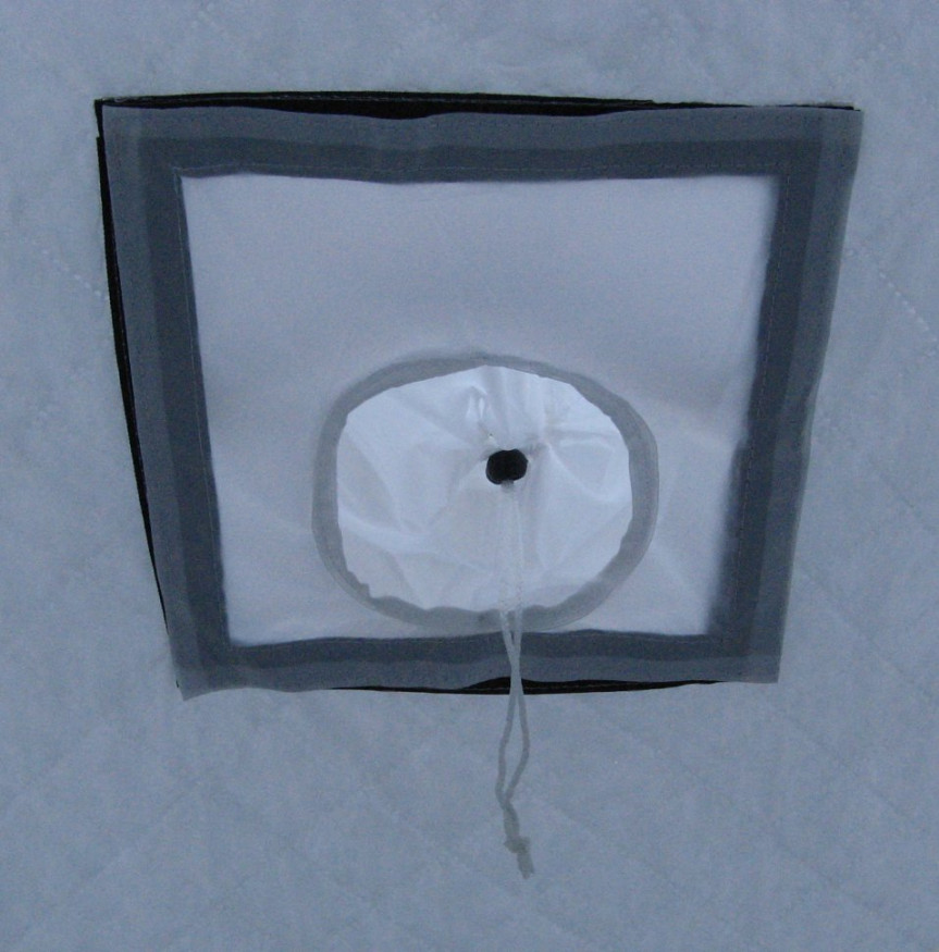 Палатка КУБ 3 (трехслойная) Эконом, бело-синяя