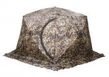 Палатка зимняя ЧУМ 2 (трехслойная, камыш с выводом под трубу и навесом)