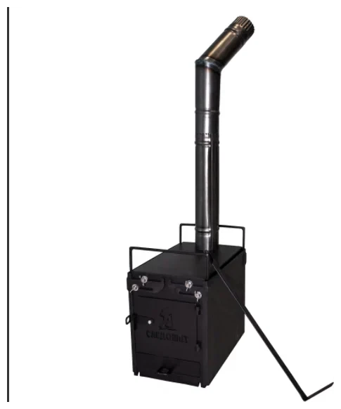 Печь походная Heavy средняя (с экранами, угловыми трубами, грибком), сталь 2 мм, Следопыт